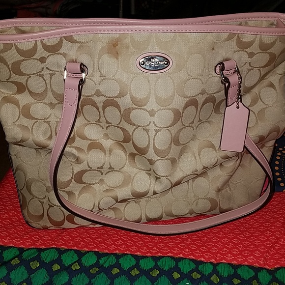 Coach Handbags - Pink and cream coach purse